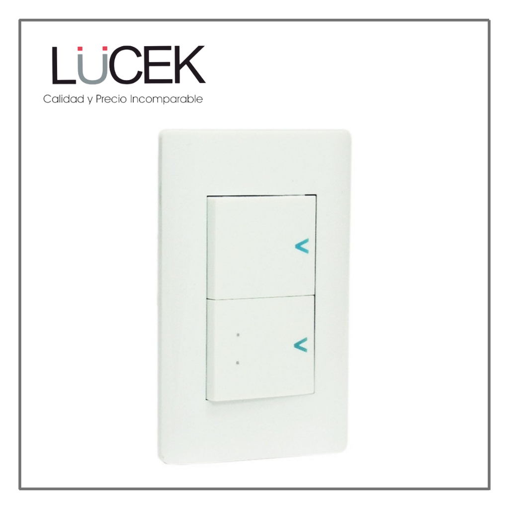 LCK- PLACA CON 1 INTERRUPTOR SENCILLO Y 1 DE ESCALERA DE 1.5 MÓDULOS