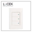LCK- PLACA CON 3 INTERRUPTORES SENCILLOS DE 1 MÓDULO