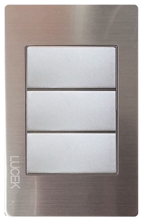 [BP1200-MP] LCK- PLACA METÁLICA CIEGA PLATEADO