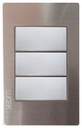 LCK- PLACA METÁLICA CIEGA PLATEADO