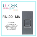 [PIN100-MA] LCK- TOMA DE CONEXIÓN A MÓDEM/INTERNET DE 1 MÓDULO ANODIZADO