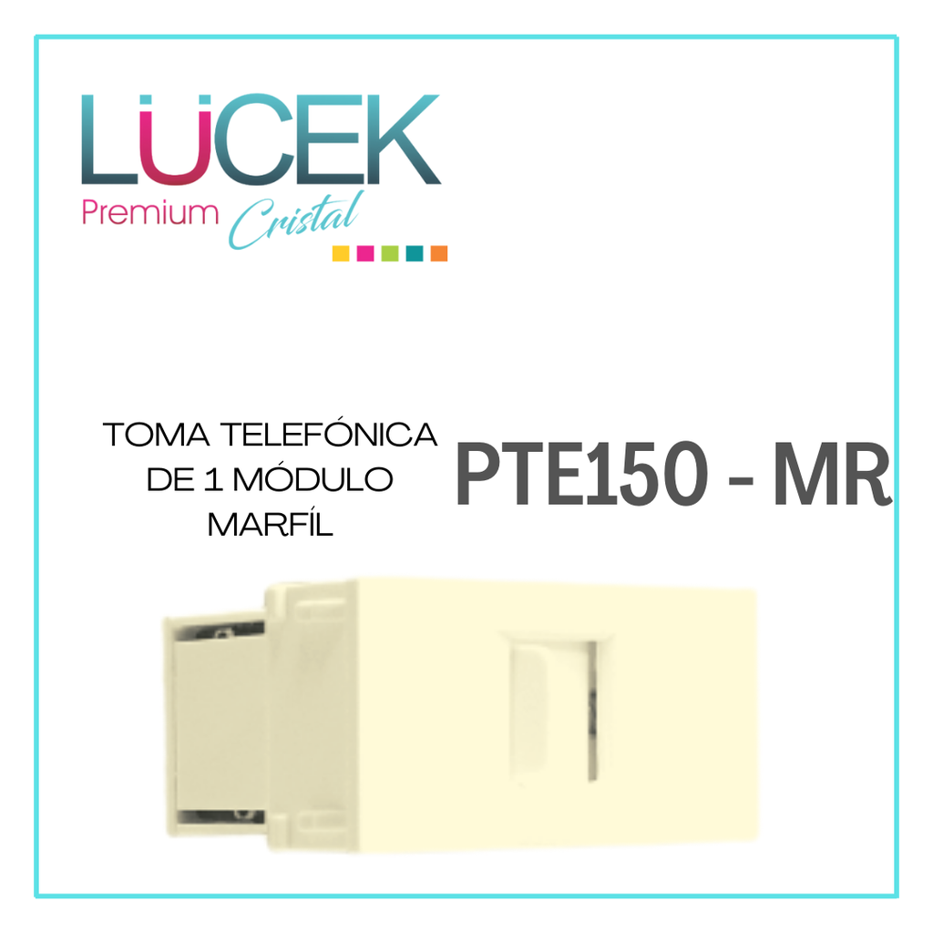 [PTE150-MR] LCK- TOMA TELEFÓNICA DE 1 MÓDULO MARFÍL