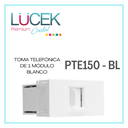 [PTE150-BL] LCK- TOMA TELEFÓNICA DE 1 MÓDULO BLANCO