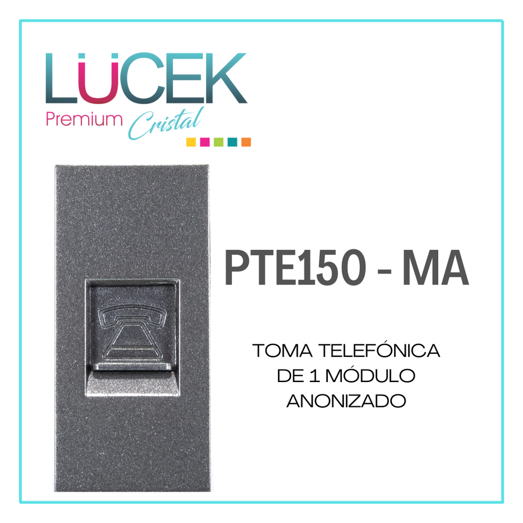 LCK- TOMA TELEFÓNICA DE 1 MÓDULO ANODIZADO