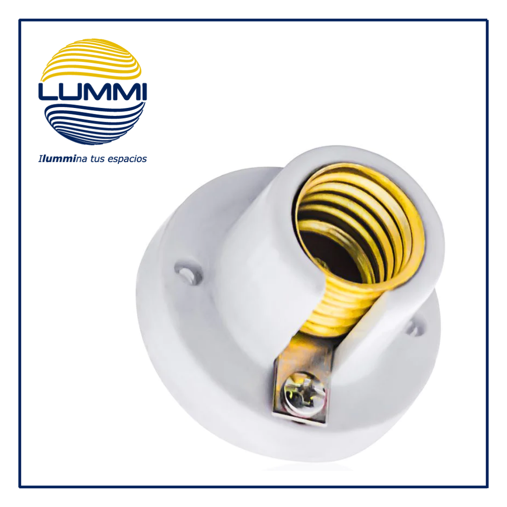 LUM- BLOCK SOQUET PORCELANA E14 127/220V 660W BCO