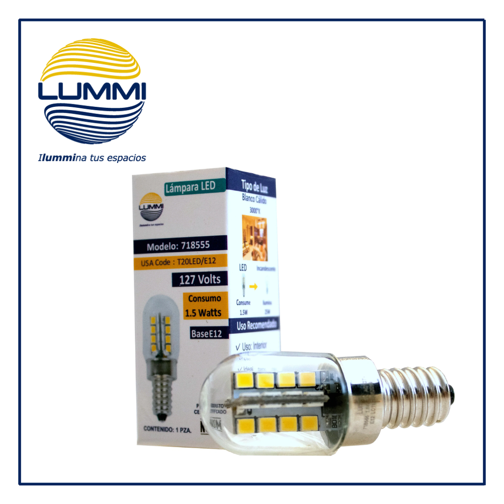 LUM- FOCO T20LED 1.5W E14 127V 3000K 80LM BC