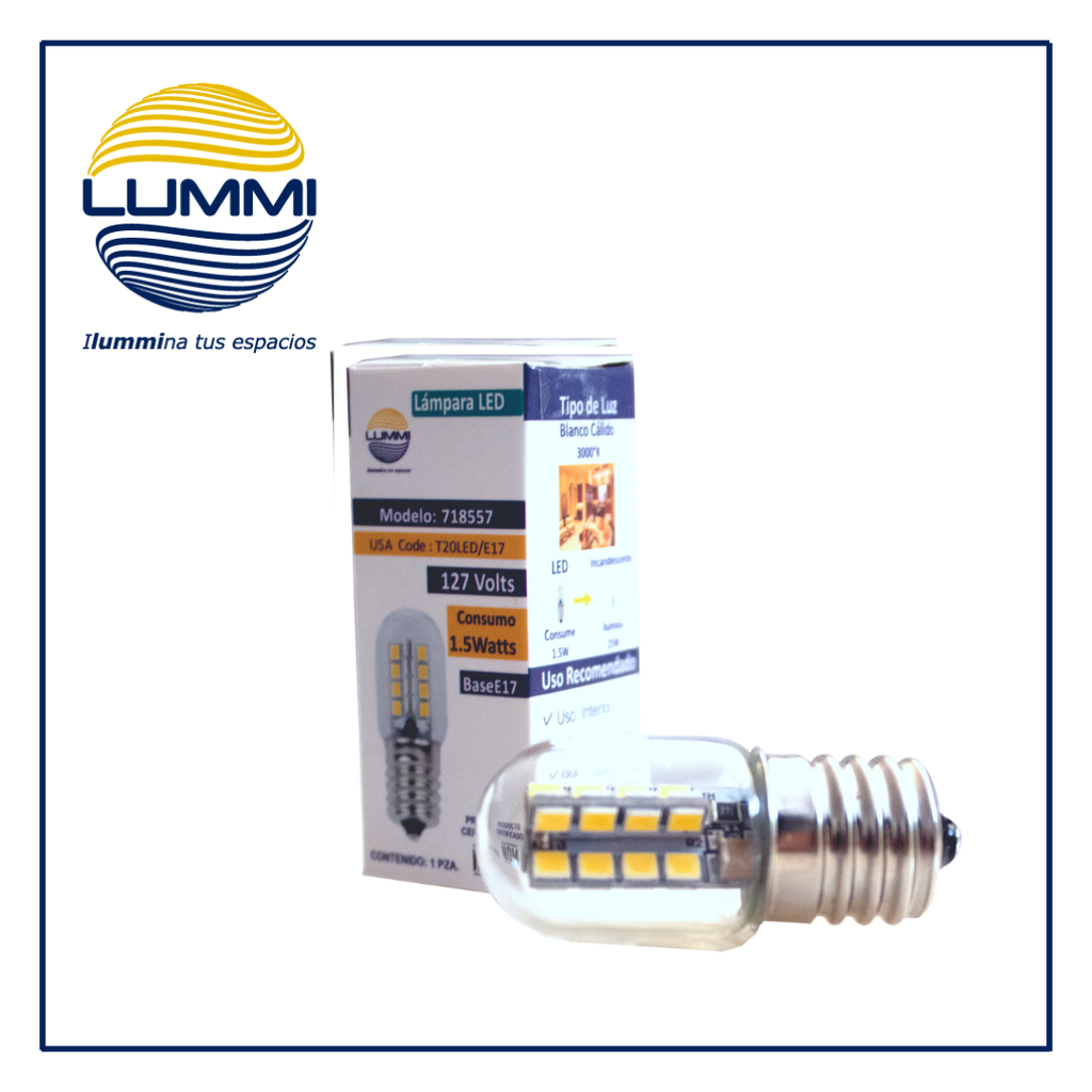 LUM- FOCO T20LED 1.5W E17 127V 3000K 80LM BC