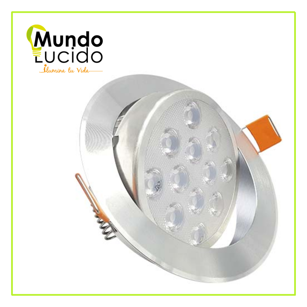 MLU- PANEL EMPOTRAR 12W DIRIGIBLE METÁLICO BLANCO FRÍO