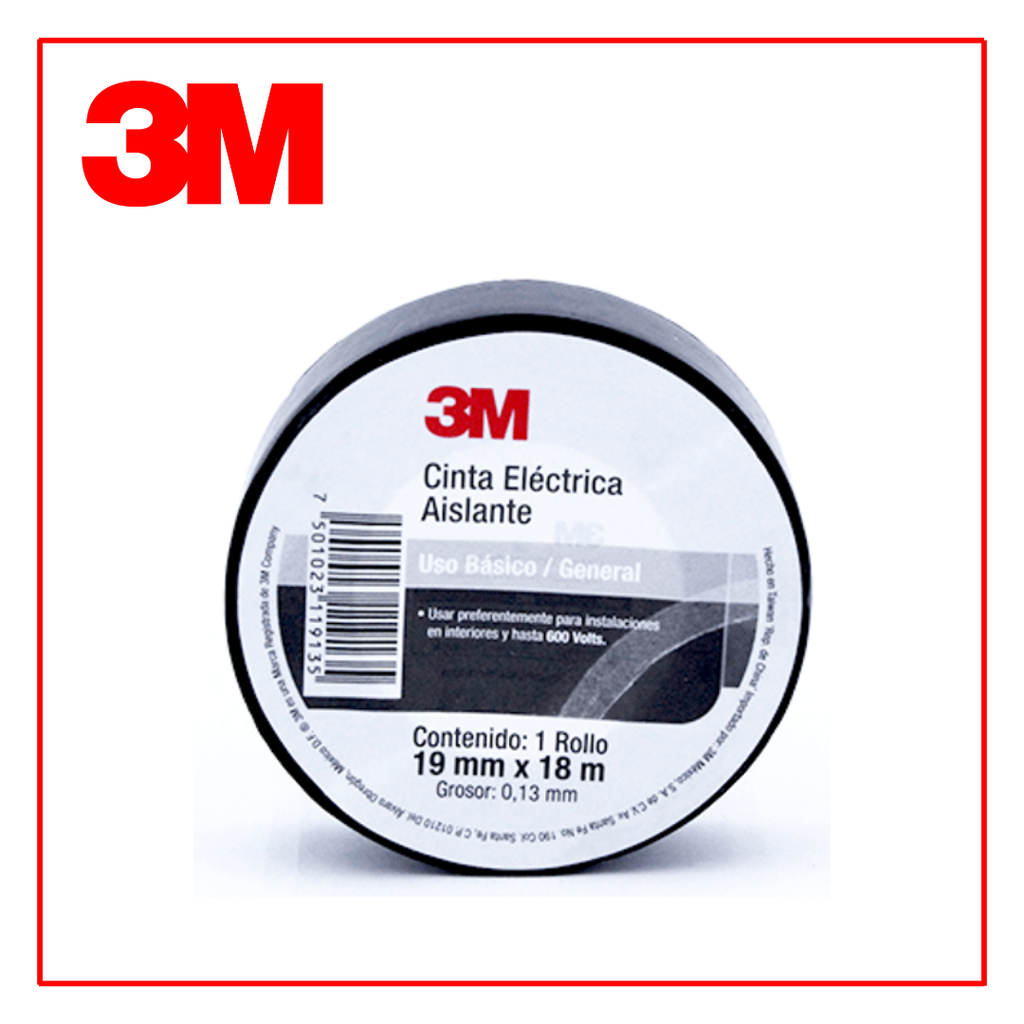 3M - CINTA ELÉCTRICA TEMFLEX 155 3m 19Mmx18m