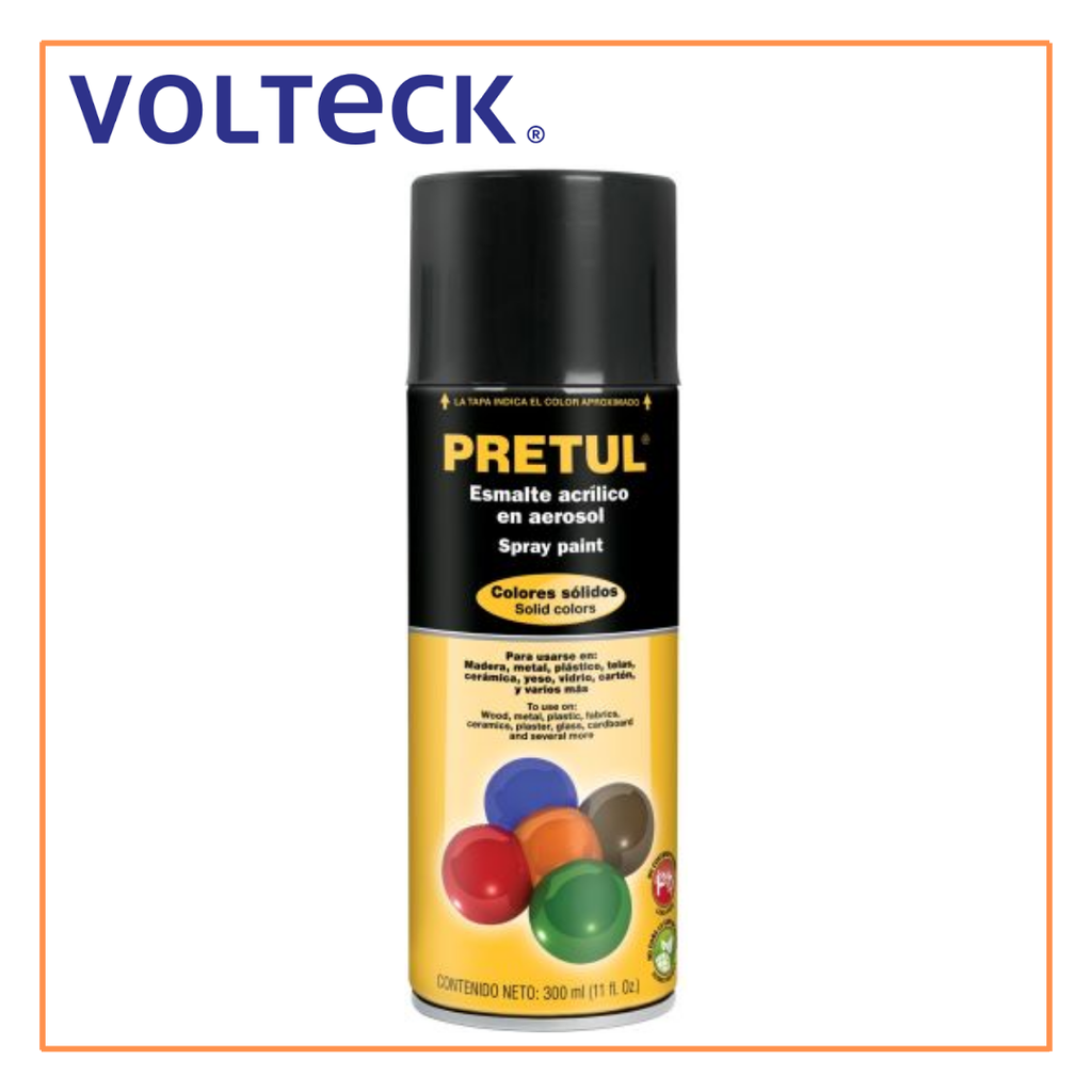 TRU- PINTURA AEROSOL, NEGRO MATE PRETUL