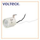 TRU - PORTALÁMPARA DE PORCELANA, SOPORTE TIPO ESCUADRA, VOLTECK