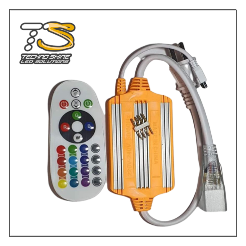 TSH- CONTROLADOR P/ MANGUERA NEON SUPER RGB C/ REMOTO 50M ALUM