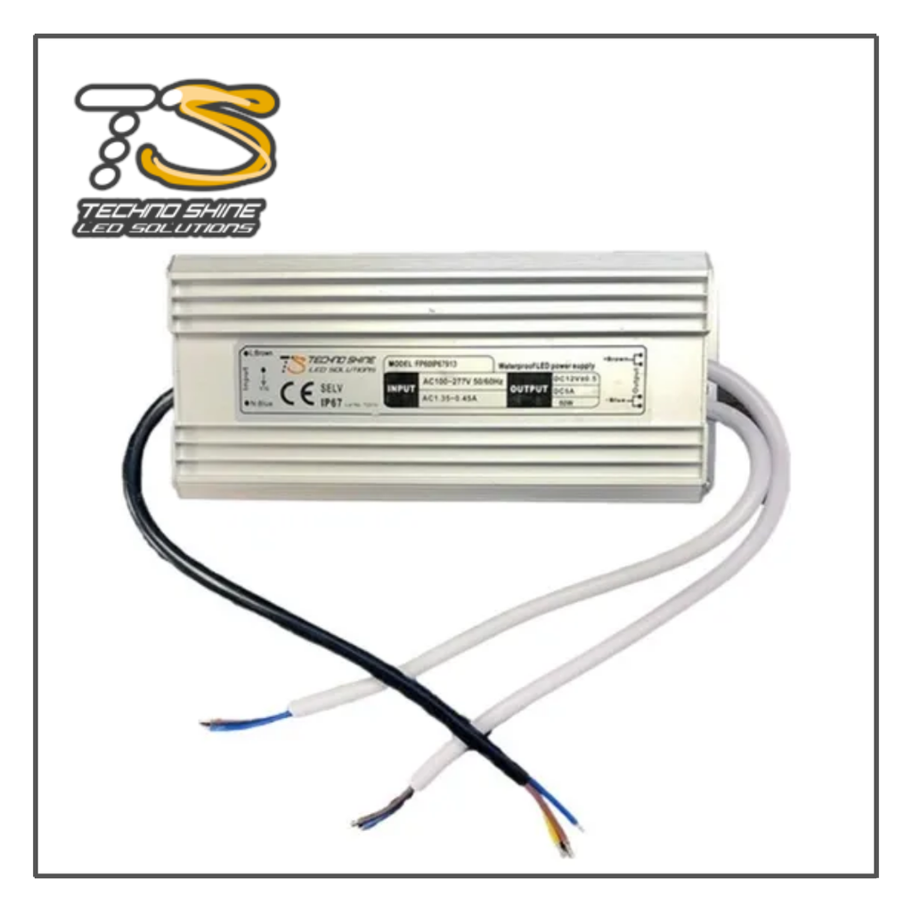 TSH- FUENTE PODER 12V 5A 60W IP67 100-277VAC