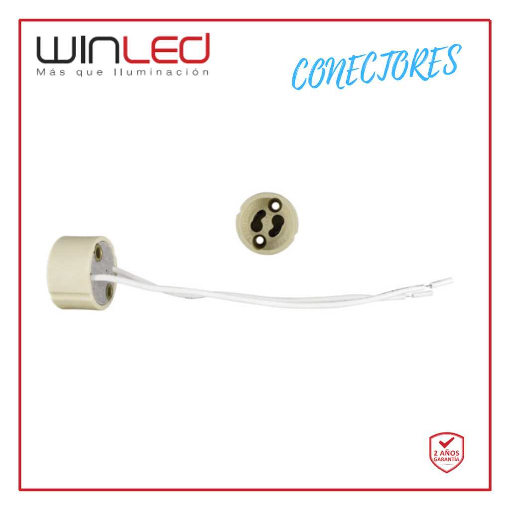 WIN- CONECTOR GU10 BASE CERÁMICA CON CABLE