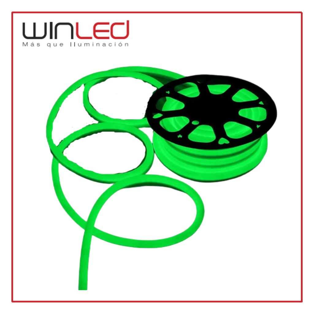 WIN- MANGUERA LED NEON 2835 ROLLO 25M VERDE EXTERIOR