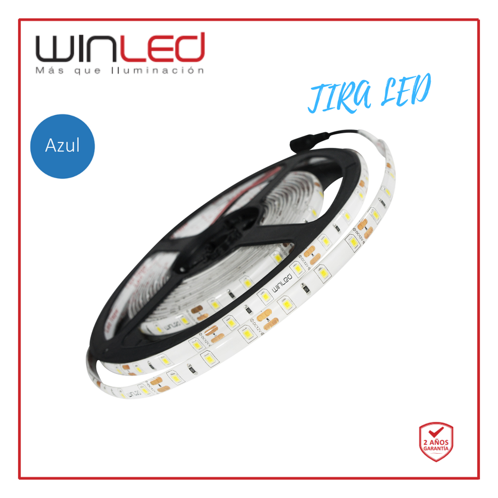 WIN- TIRA 300 LEDS 2835 5M 12V 24W EXTERIOR AZUL