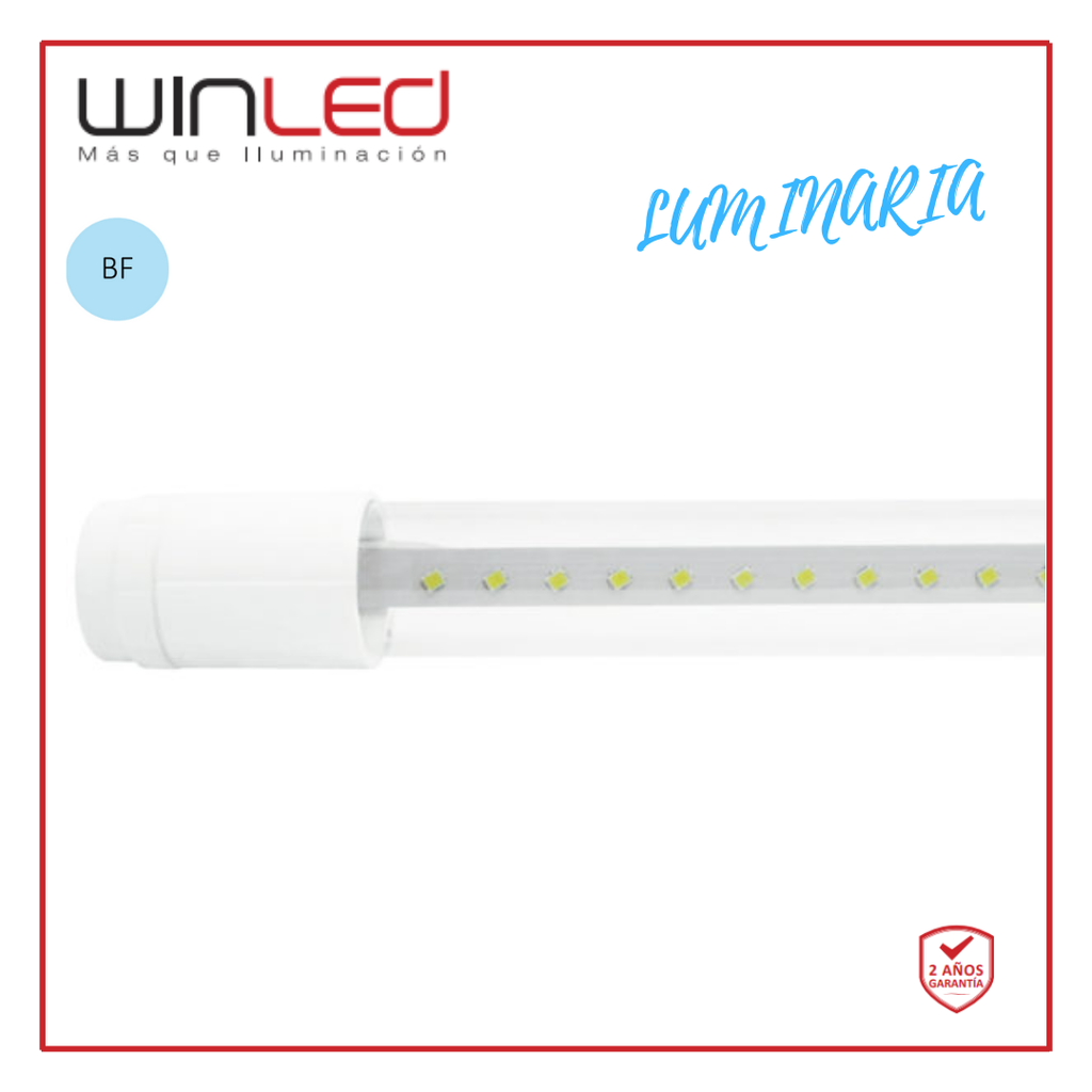 WIN- TUBO LED BASE PLASTICO 60CM TRANS 9W BF