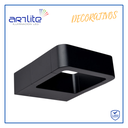 INN- LUMINARIA LED DE PARED TUBULAR ALUMINIO NEGRO EXTERIOR BLANCO FRÍO