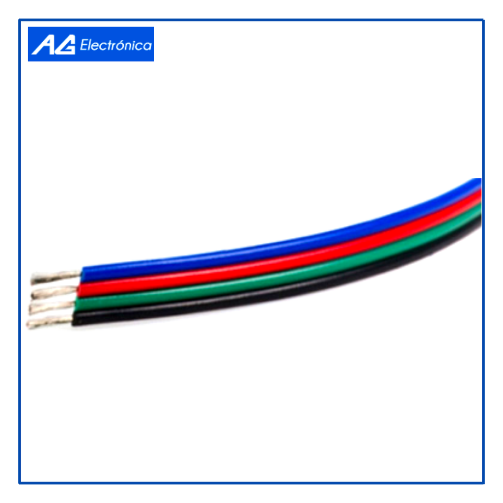 AGE- 1 METRO DE CABLE 4 HILOS PARA CONEXIONES RGB CAL 22