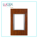 [PP030-KMN] LCK- PLACA METÁLICA DE 3 MÓDULOS COLOR MADERA NOGAL (OBSCURO)