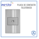 INN- PLACA CONTACTO TELÉFONO ACERO INOX GRIS