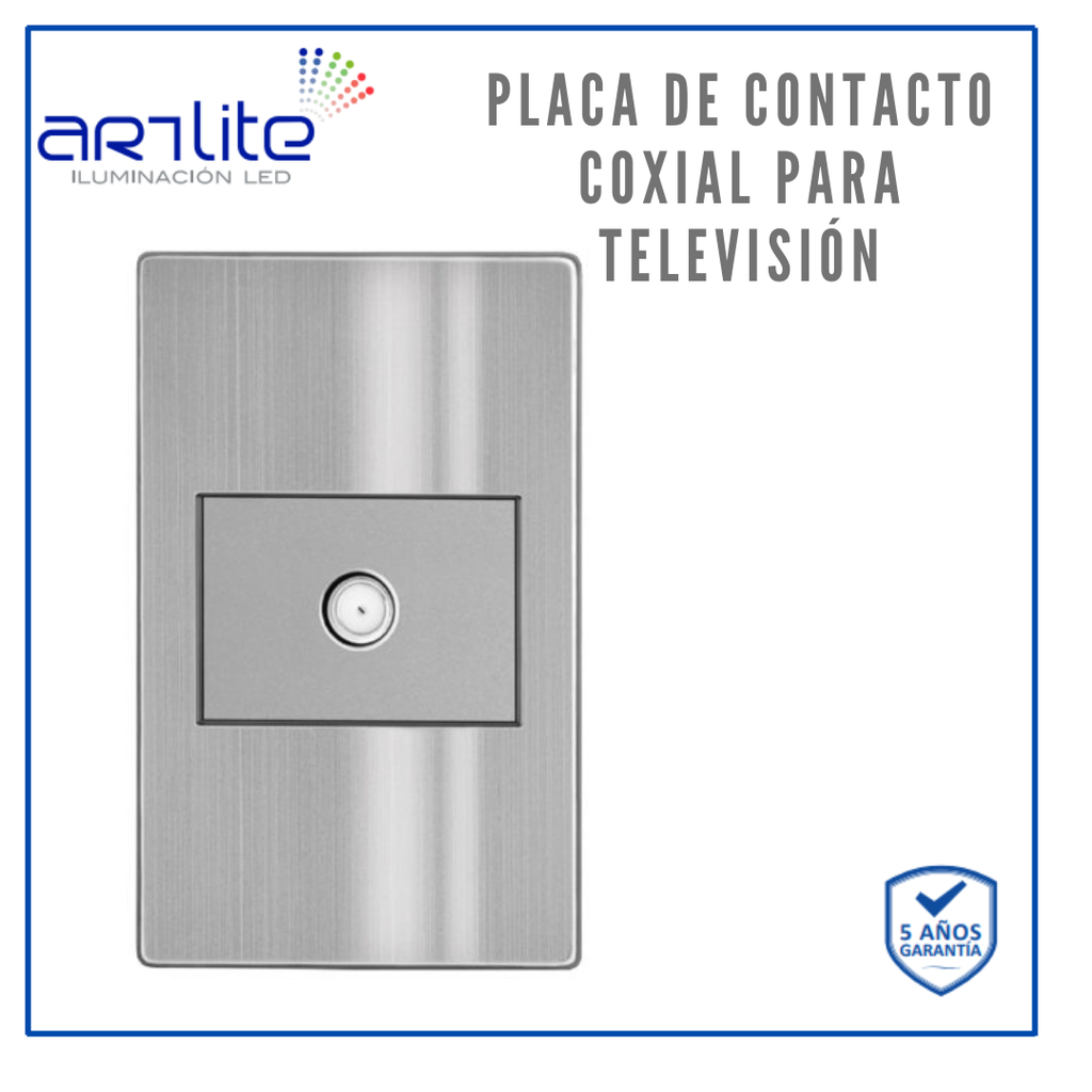 INN- PLACA CONTACTO TELEVISION ACERO INOX GRIS