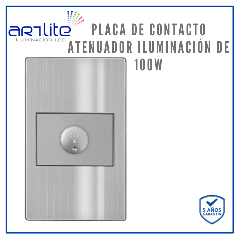 INN- PLACA CONTACTO ATENUADOR 100W 127V GRIS