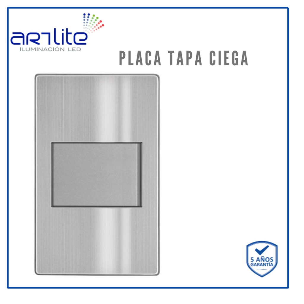 [APL-112] INN- PLACA TAPA CIEGA ACERO INOX GRIS