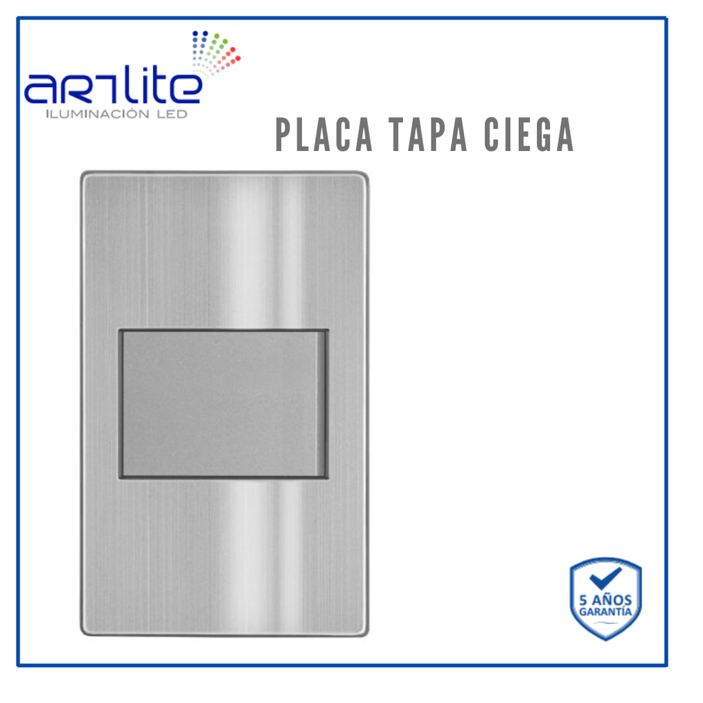 INN- PLACA TAPA CIEGA ACERO INOX GRIS