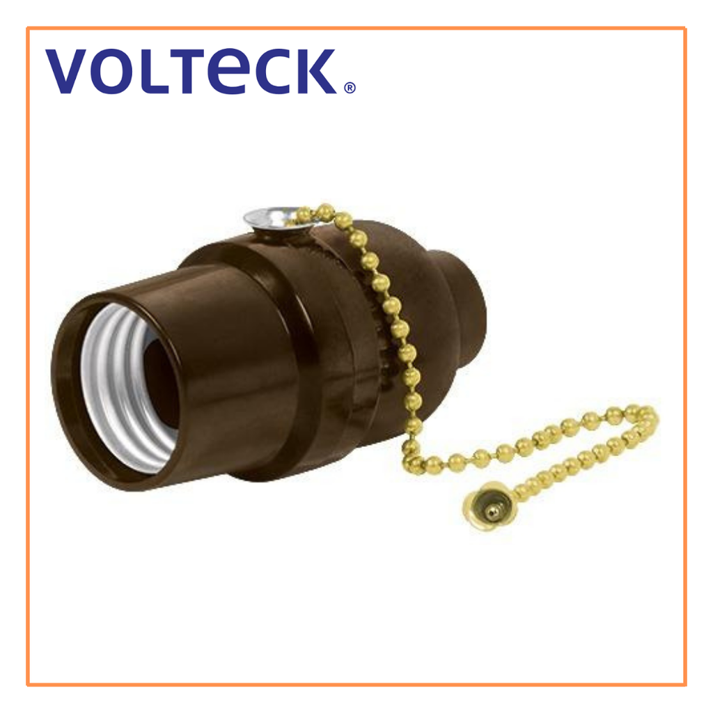 TRU- PORTALAMPARA DE BAQUELITA CON INTERRUPTOR DE CADENA