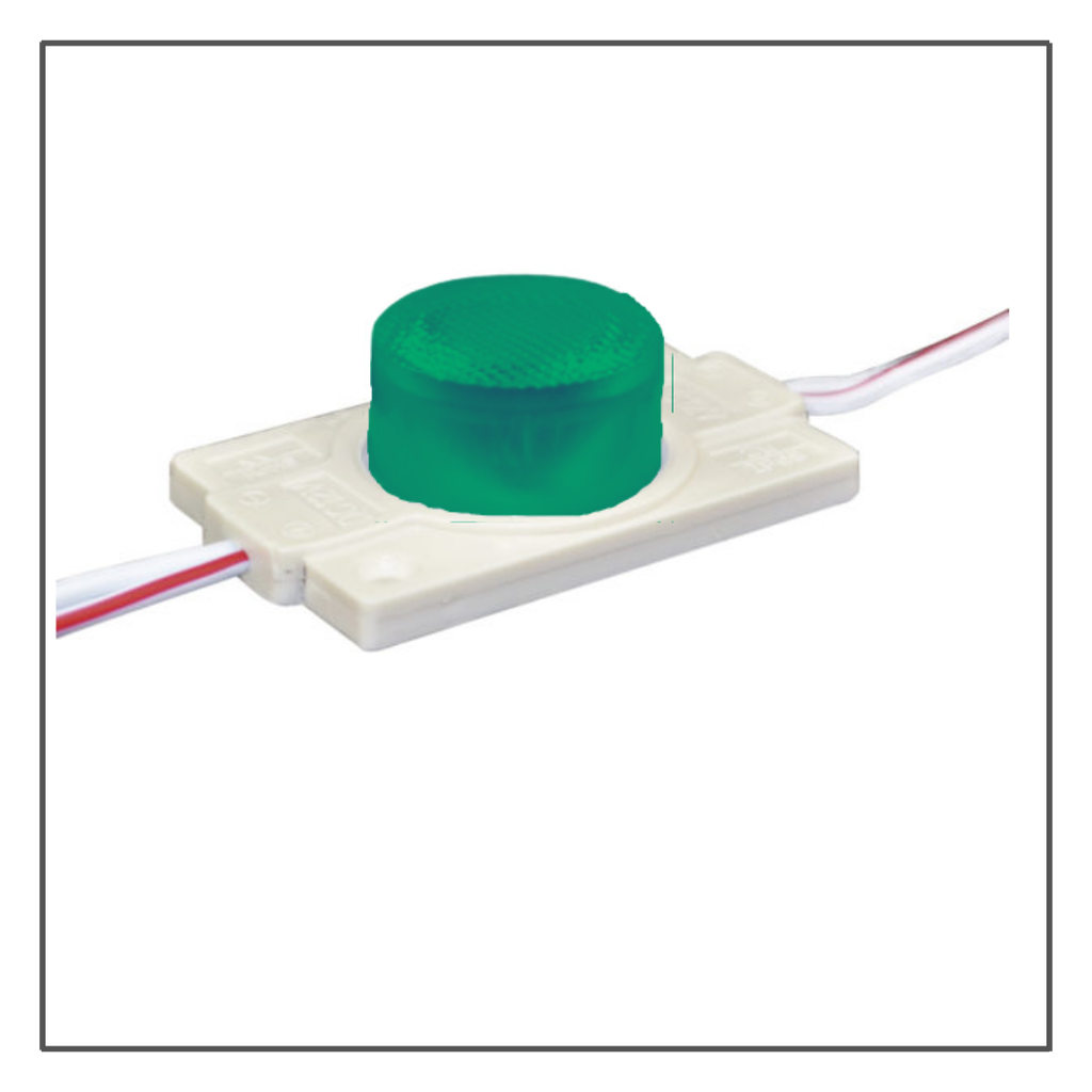 GEN- 5pz MÓDULO SÚPER LED CON ÓPTICA 1.4W VERDE