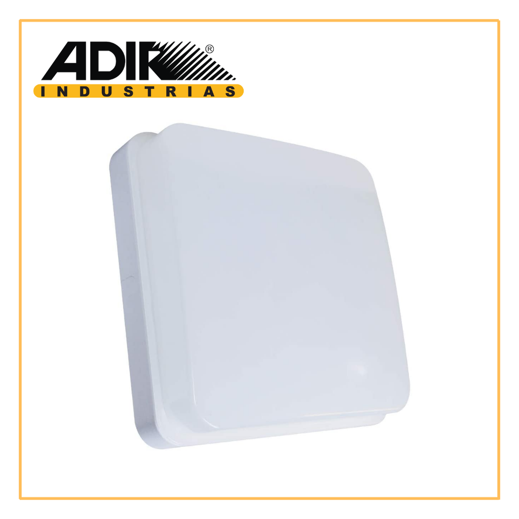 ADI- PLAFÓN CUADRADO SOBREPONER BAÑOS Y EXTERIOR 10W