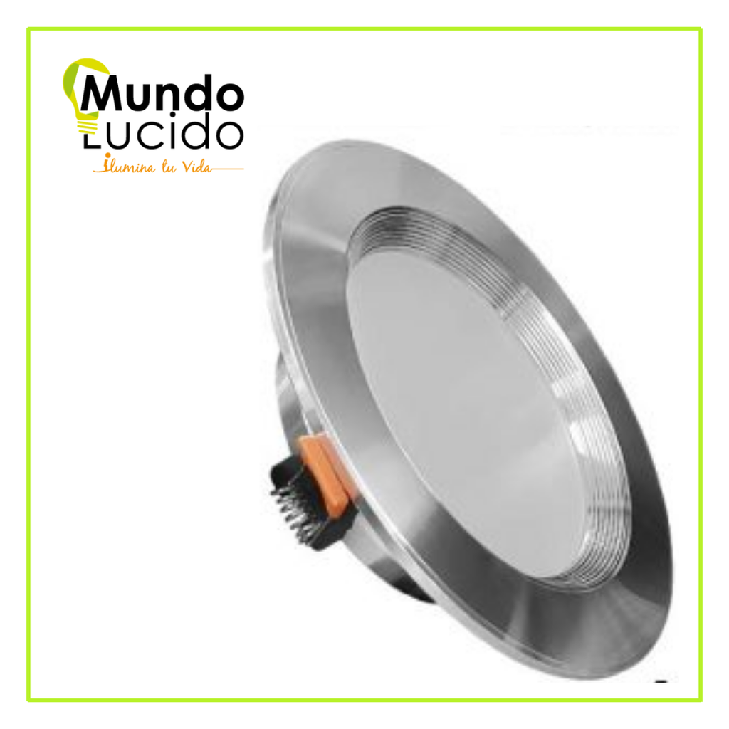 MLU- LÁMPARA REDONDA SATÍN EMPOTRABLE DE LED 9W BLANCO FRIO