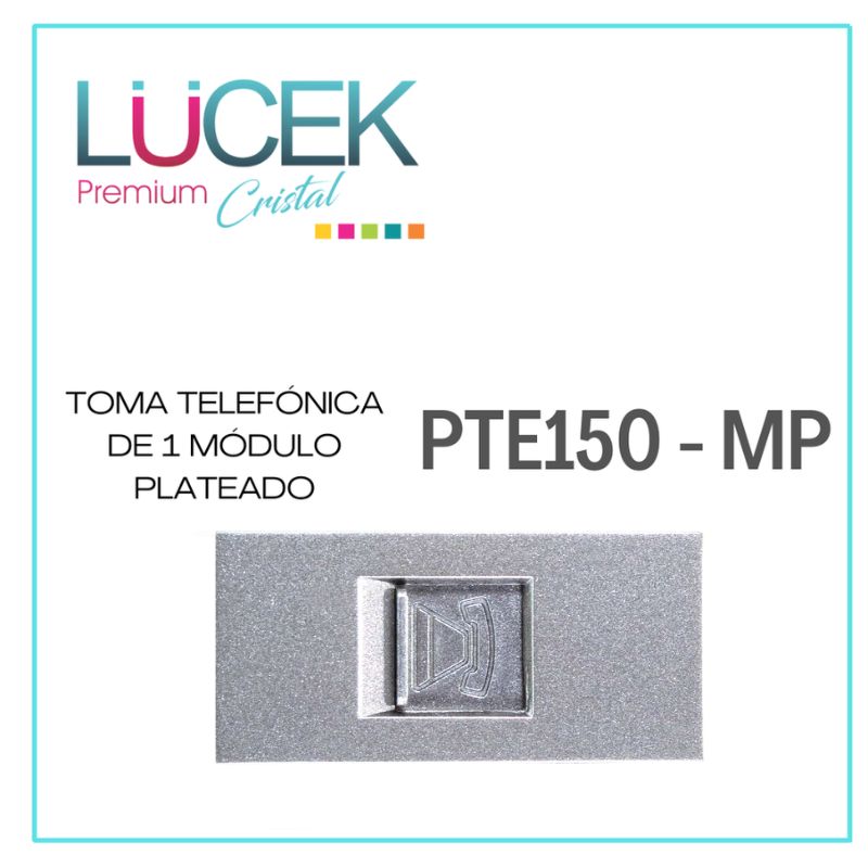 LCK- TOMA TELEFÓNICA DE 1 MÓDULO PLATEADO