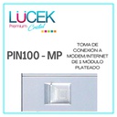 LCK- TOMA DE CONEXIÓN A MÓDEM/INTERNET DE 1 MÓDULO PLATEADO