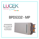 [BPD-5332-MP] LCK- APAGADOR 4 VÍAS 1 MÓDULO PLATEADO