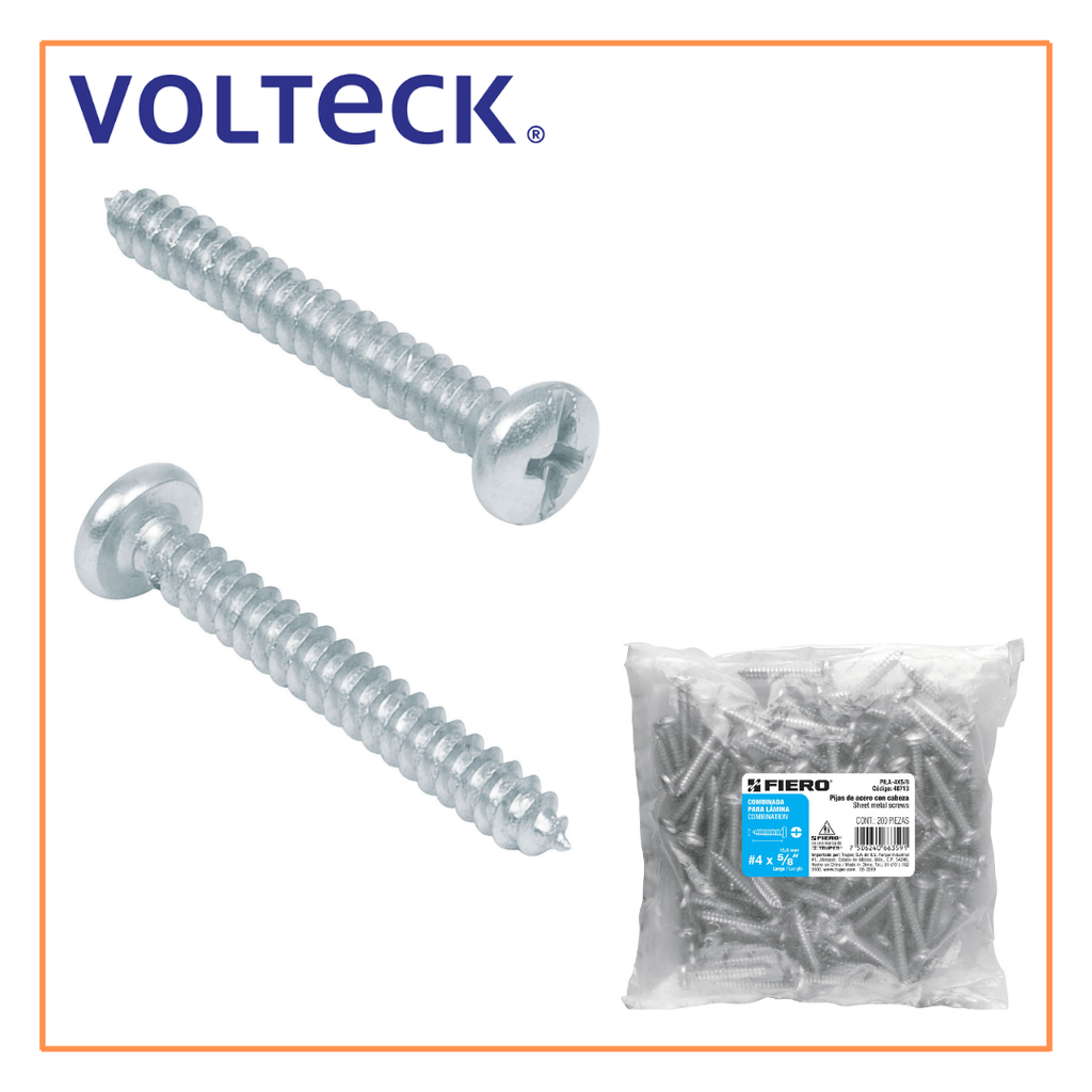 [48714] TRU- PIJA PARA LAMINA #4 x 3/4"