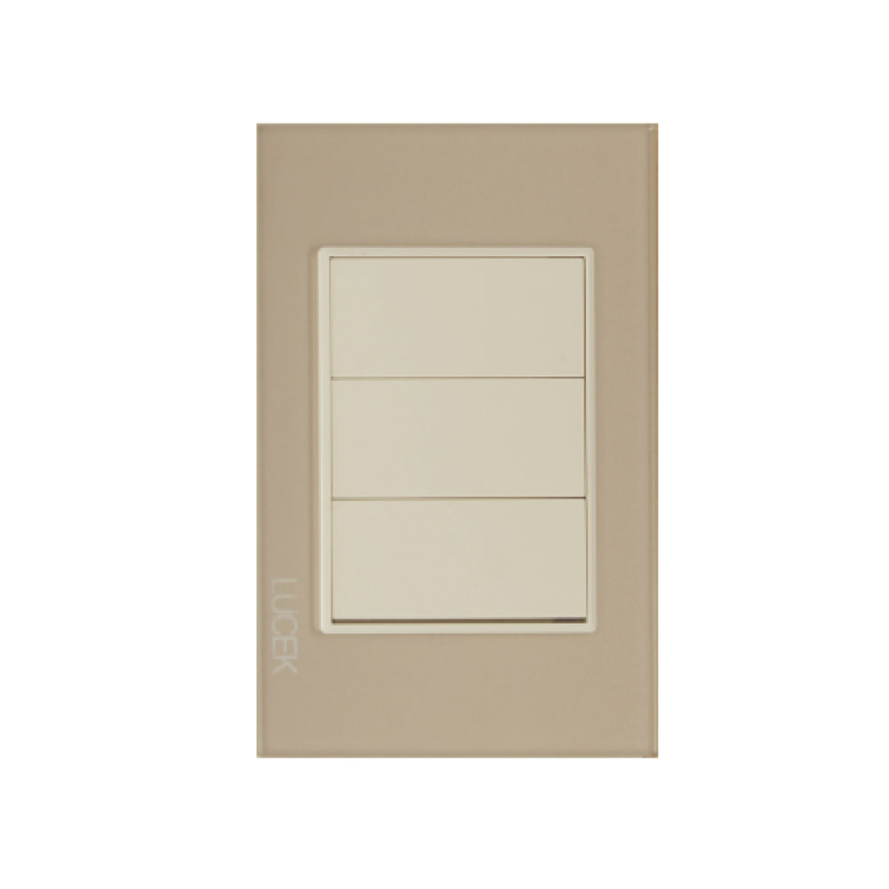 [BP1200-CDM] LCK- PLACA CIEGA CRISTAL DORADO MARFIL