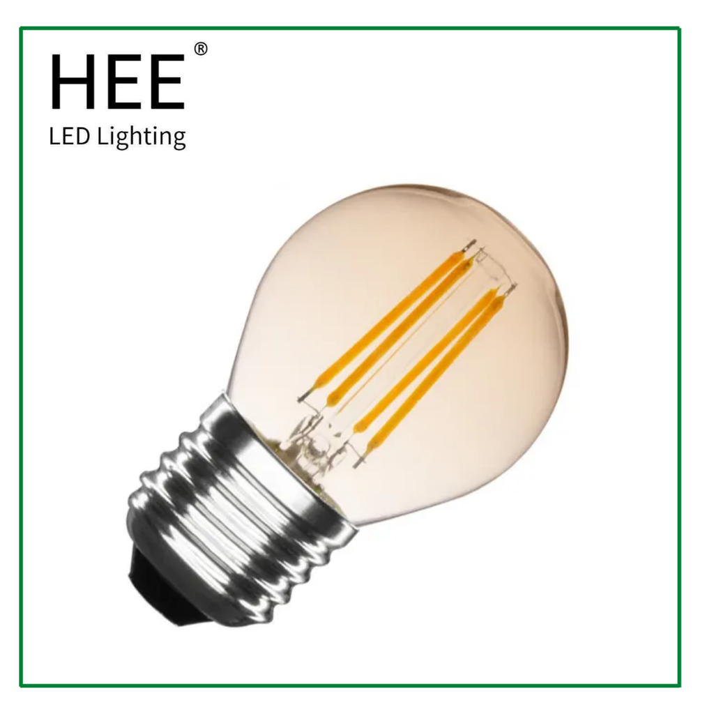 HEE- LÁMPARA LED CRISTAL G45 E26 1W AMBAR