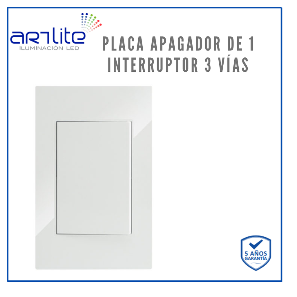 [APL-201] INN- PLACA APAGADOR 1 INTERRUPTOR 3 VÍAS BCO