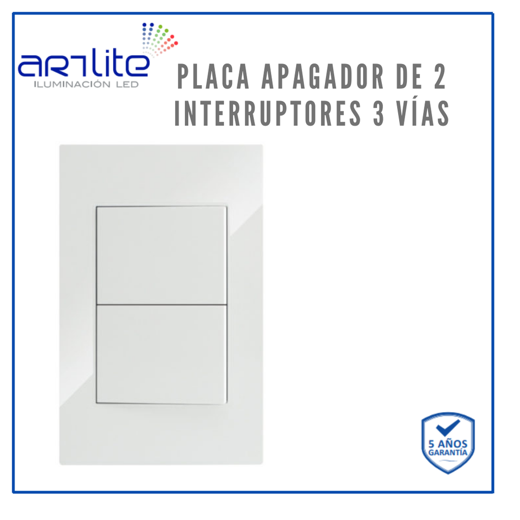 INN- PLACA APAGADOR 2 INTERRUPTOR 3 VIAS BCO