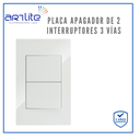 [APL-202] INN- PLACA APAGADOR 2 INTERRUPTOR 3 VIAS BCO