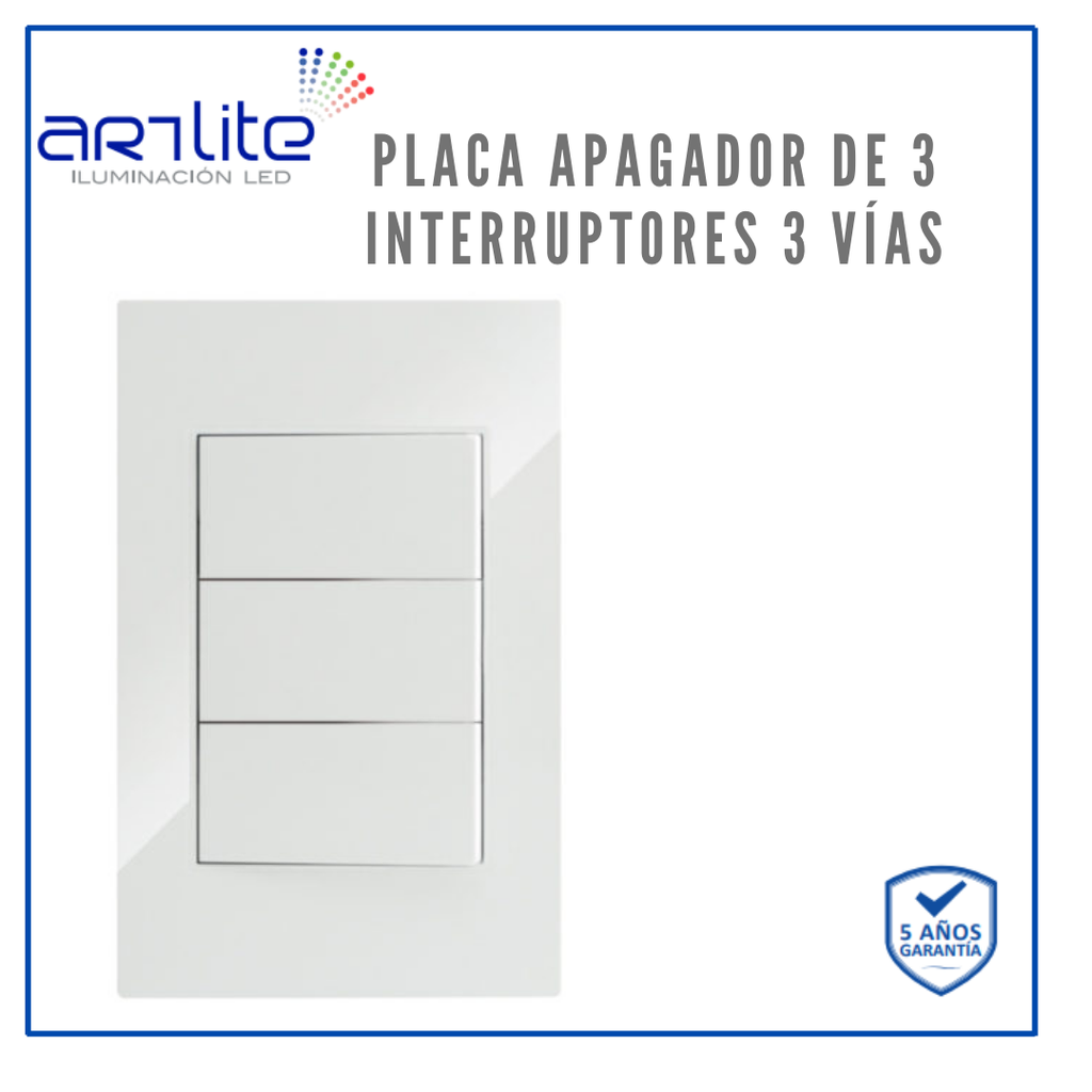 INN- PLACA APAGADOR 3 INTERRUPTOR 3 VIAS BCO