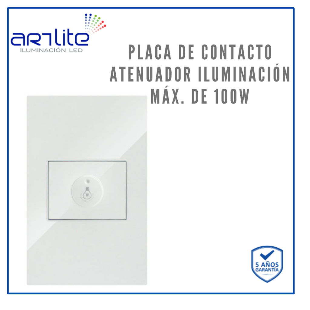 INN- PLACA CON MODULO ATENUADOR 100W 127V BCO