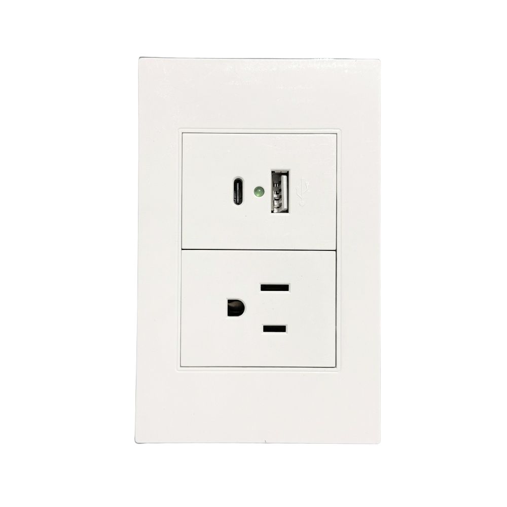 INN- PLACA 1 CONTACTO  USB y tipo C  2.1A