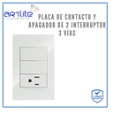 [APL-206] INN- PLACA 1 CONTACTO Y 2 INTERRUPTOR 3 VIAS