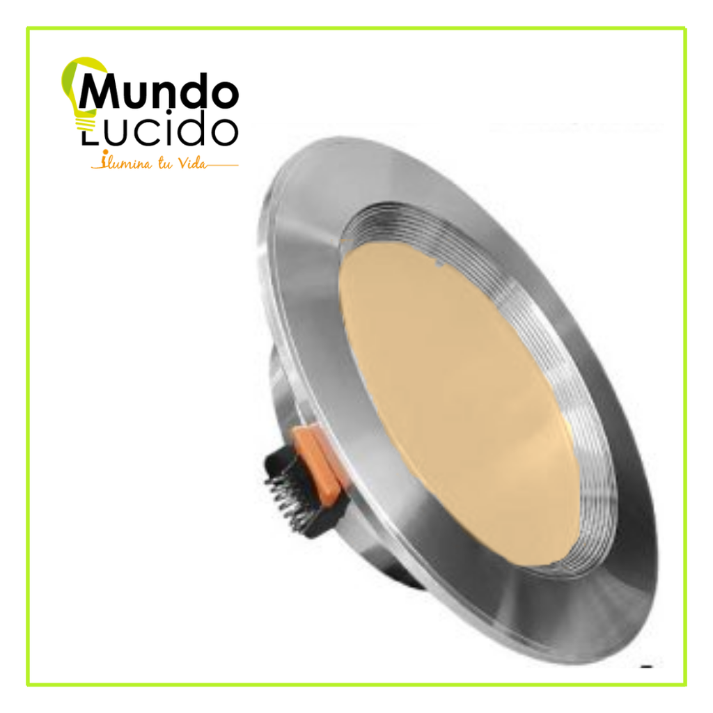 MLU- LÁMPARA REDONDA SATÍN EMPOTRABLE DE LED 9W BLANCO CÁLIDO