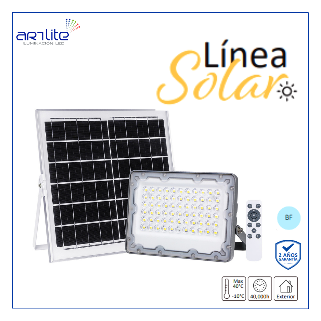 [ASL-001] INN- REFELCTOR LED SOLAR C/ CONTROL 1,000LM 100W