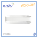 INN- LUMINARIA PARED ÓVALO BLANCO EXTERIOR BLANCO CALIDO 12W