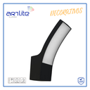 INN- LUMINARIO PARA PARED SOBREPONER CURVO NEGRO LUZ BLANCO FRÍO